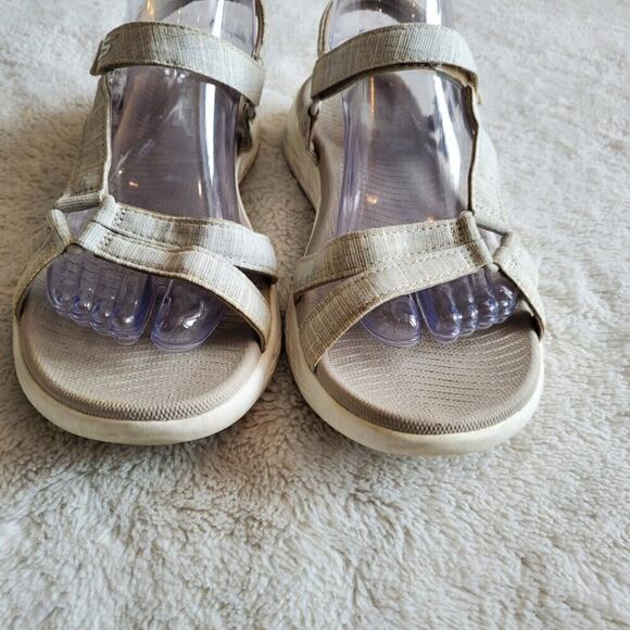 Skechers Goga Max Sport Strap Sandals Gray Womens Size 9 Open Toe Strappy Gen - Picture 2 of 16